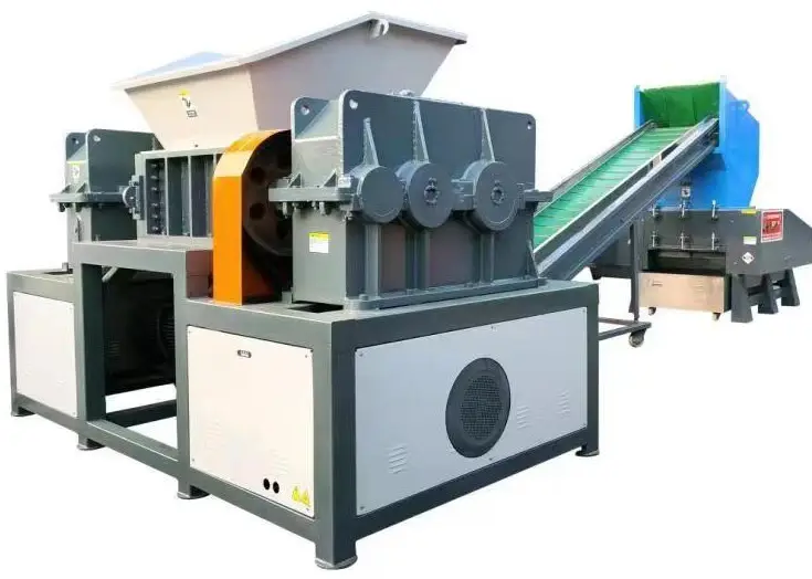 800 double shaft shredder for crushing large pieces of material and fine crushing